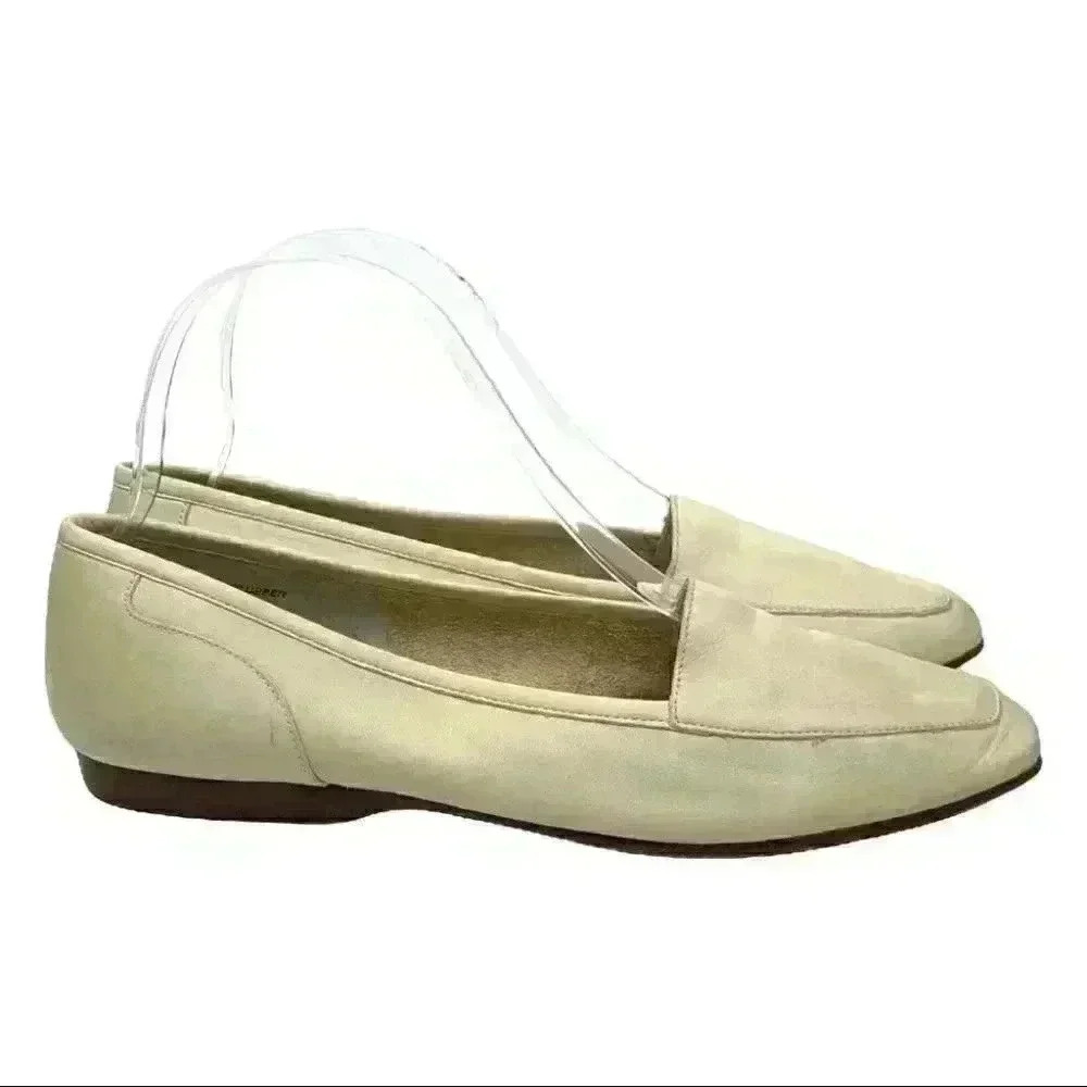 Enzo Angiolini Liberty flats sz 7 N beige cream leather loafers vintage 80s 90s